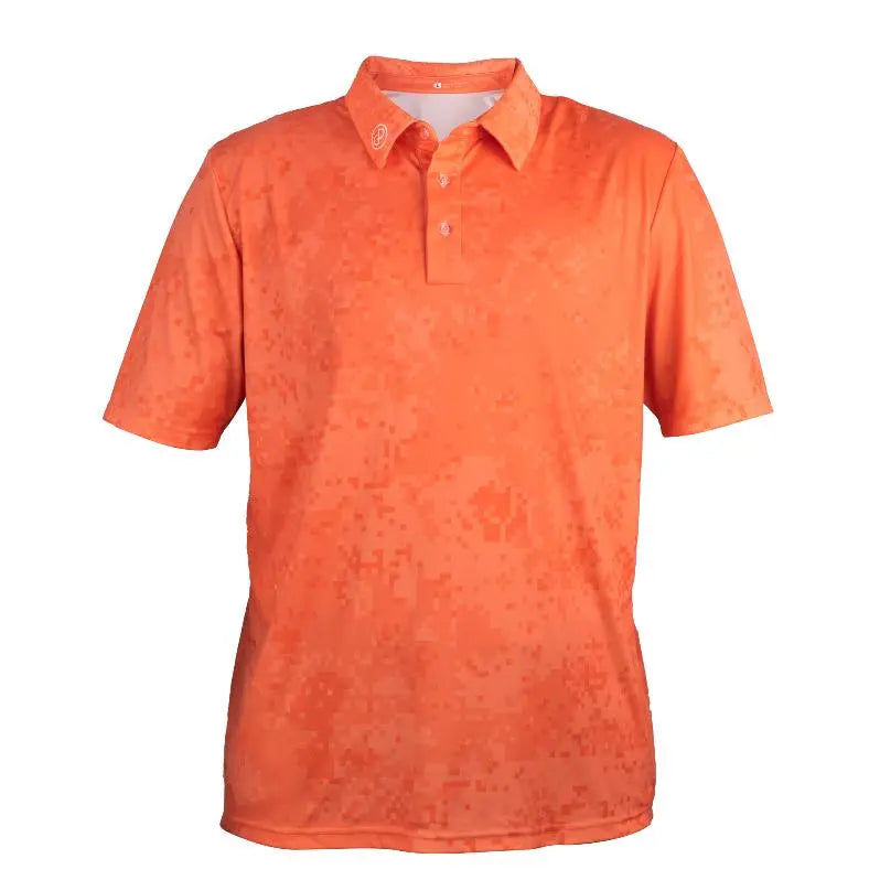 Camo Salmon Pattern Golf Performance Polo Shirt Power Golf