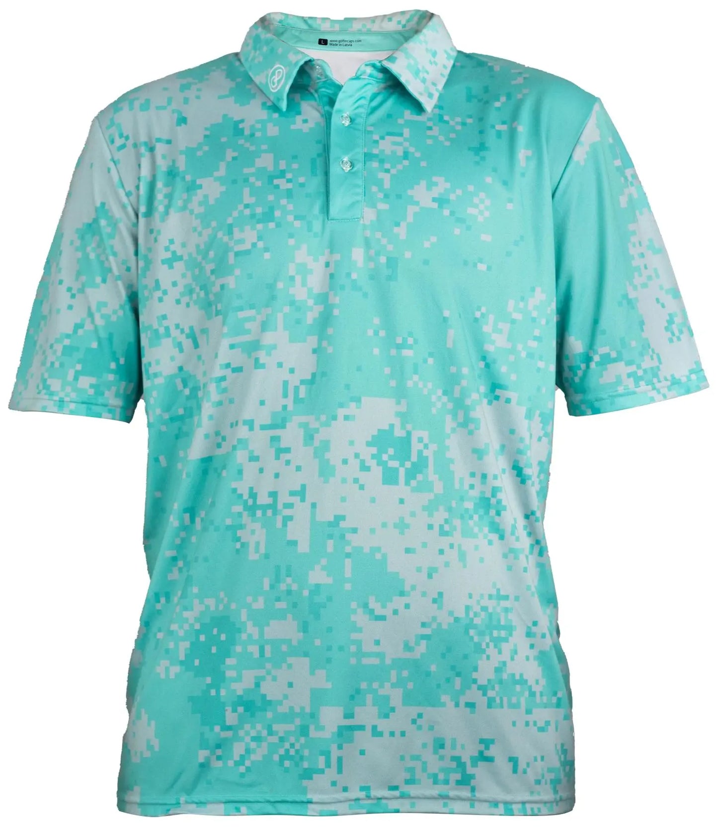 Camo Mint Pattern Golf Performance Polo Shirt Power Golf