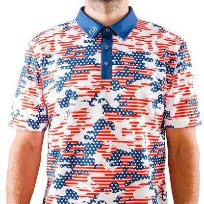 US Flag Camo Performance Polo GP Power Golf