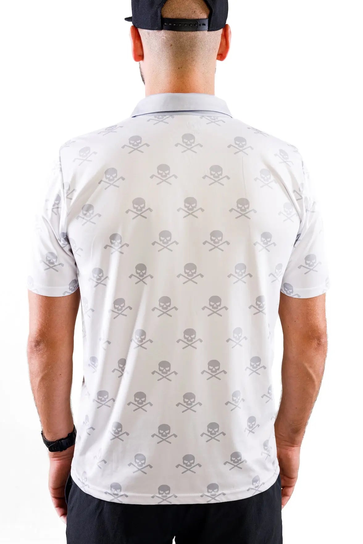 skull polo gold shirt