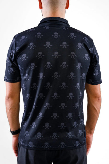 skull polo gold shirt