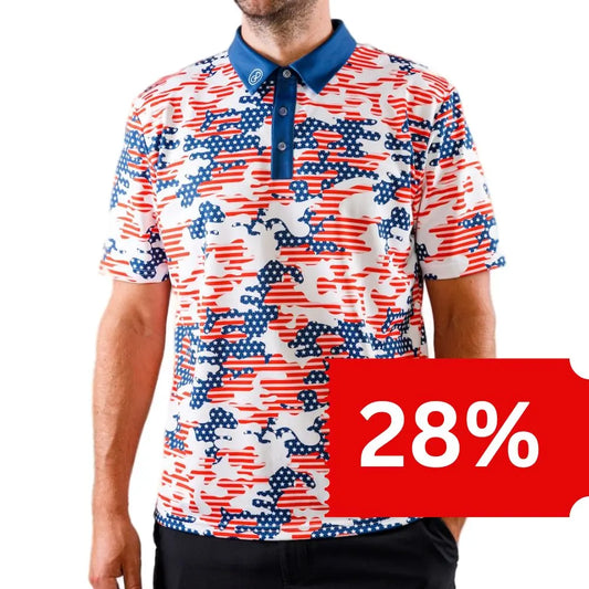 US Flag Camo Performance Polo GP Power Golf