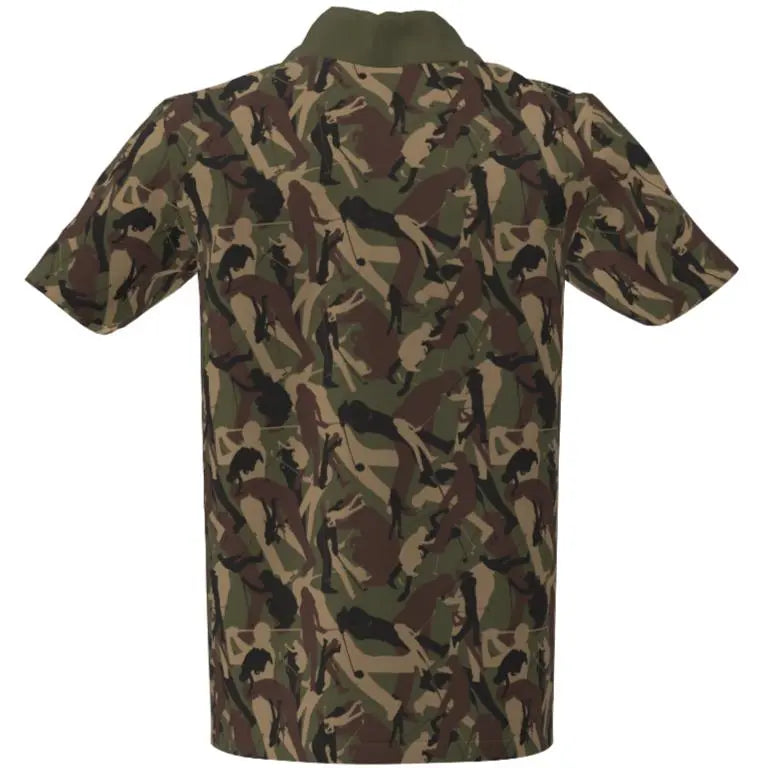 Golfer camouflage Performance Polo ShirtA ARMY Green Power Golf