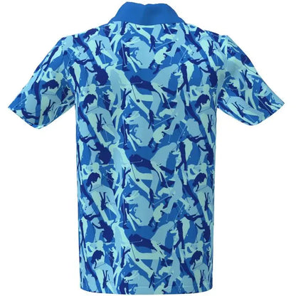 Golfer Blue camouflage Performance Polo Shirt Power Golf