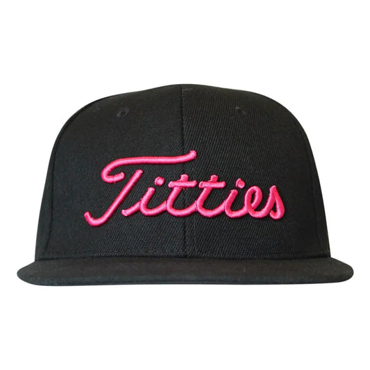 Titties Snapback Hat Black / Pink Power Golf