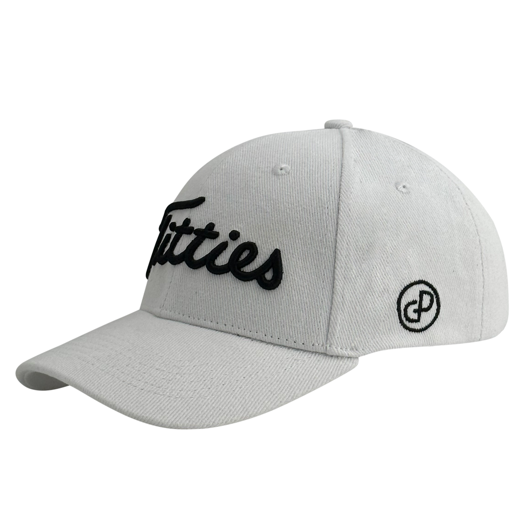 Titties Classic Dad Hat Black White Custom Hats for Golf – golfingcaps