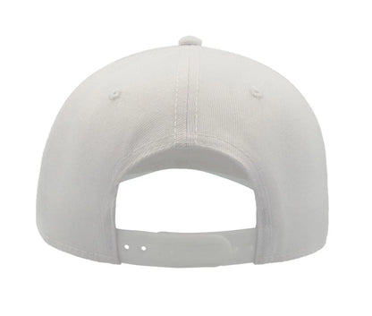 Golfer Cap White Curved Snap back with Strap in back Power Golf