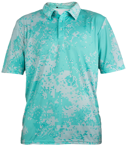 Mint camouflage golf polo shirt Performance