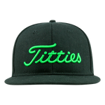 Black/Green Titties Snapback Hat