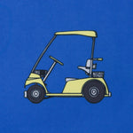 Blue Golf Cart Performance Polo Shirt